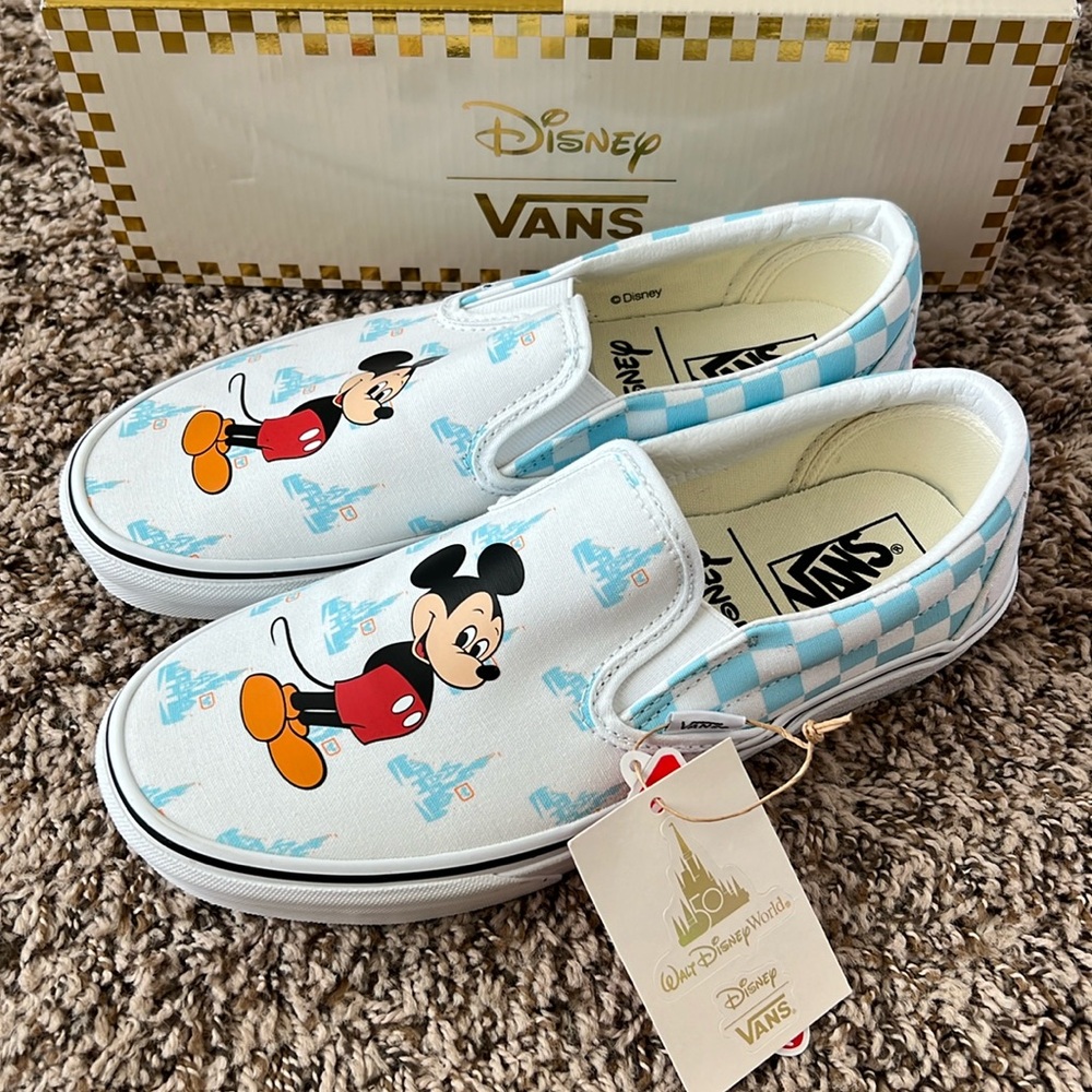 Brand New Disney Mickey Mouse Blue Vans